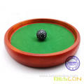 Conical Bottom 12inch Heavy Duty Wooden Dice Tray by BESCON Super Rolling Device to Stop Polyhedral Dice Optional Velvet Sticker